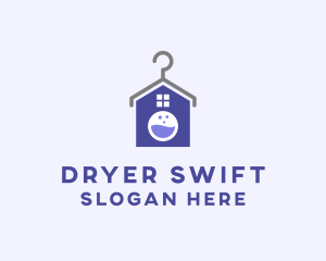 Home Laundry Washing logo design