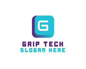 Application Technology Button logo design