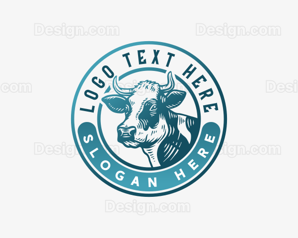 Cow Cattle Livestock Logo