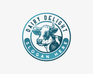 Cow Cattle Livestock logo design