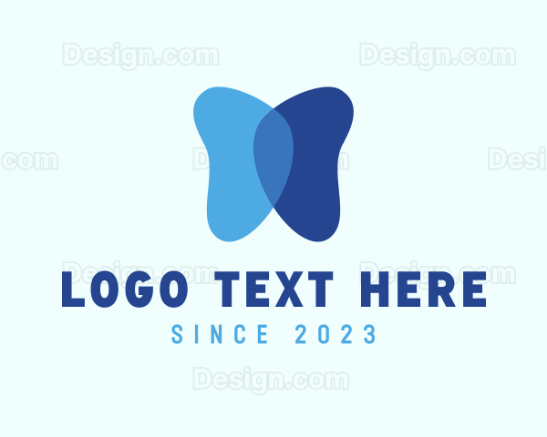 Dental Tooth Butterfly Logo