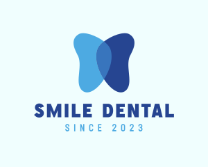 Dental Tooth Butterfly logo design