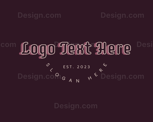 Retro Neon Font Logo