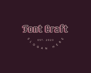 Retro Neon Font logo design