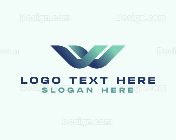 3D Technology Letter W Logo