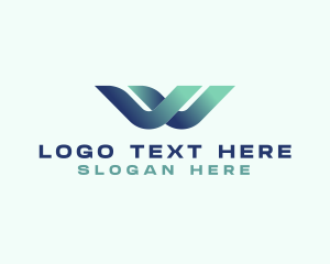 3D Technology Letter W  logo