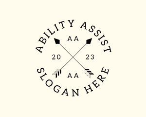 Hipster Fashion Arrow Studio logo design