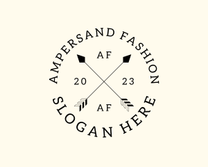 Hipster Fashion Arrow Studio logo design