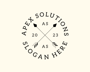 Hipster Fashion Arrow Studio logo design