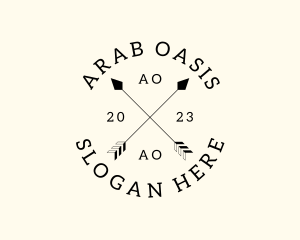 Hipster Fashion Arrow Studio logo design