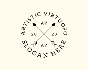 Hipster Fashion Arrow Studio logo design