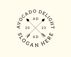 Hipster Fashion Arrow Studio logo design