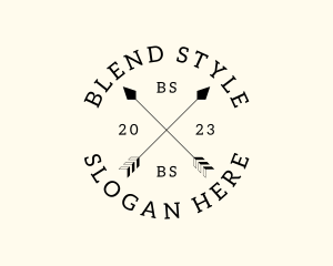 Hipster Fashion Arrow Studio logo design