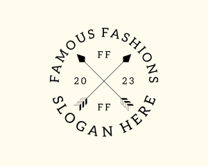 Hipster Fashion Arrow Studio logo design