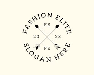 Hipster Fashion Arrow Studio logo design