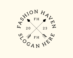 Hipster Fashion Arrow Studio logo design