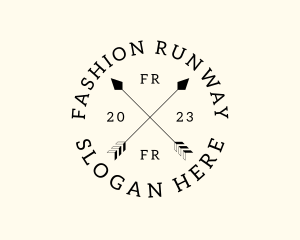 Hipster Fashion Arrow Studio logo design