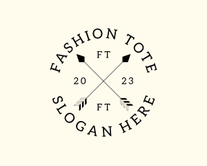 Hipster Fashion Arrow Studio logo design