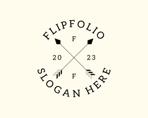 Hipster Fashion Arrow Studio logo design