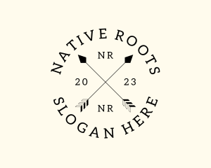 Hipster Fashion Arrow Studio logo design