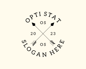 Hipster Fashion Arrow Studio logo design