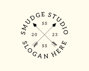 Hipster Fashion Arrow Studio logo design