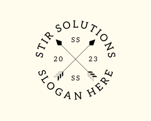 Hipster Fashion Arrow Studio logo design