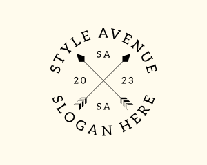 Hipster Fashion Arrow Studio logo design