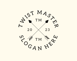 Hipster Fashion Arrow Studio logo design