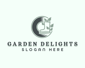 Garden Shoes Planting logo design