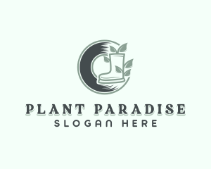 Garden Shoes Planting logo design