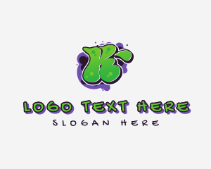 Doodle Graffiti Letter K logo