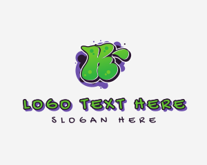 Doodle Graffiti Letter K Logo