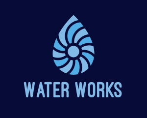 Distilled Water Drop  logo design