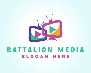 Colorful Media Television Channel logo design