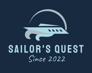 Marine Sail Boat Transport  logo design