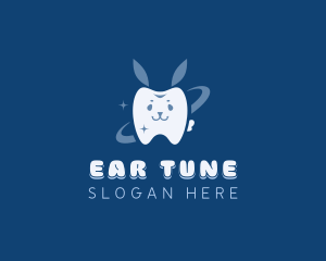 Bunny Ears Tooth logo design