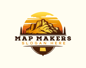 North Dakota Mountain Scenery logo design