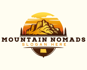 North Dakota Mountain Scenery logo design