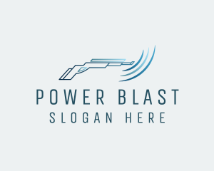 Blue Power Washer logo design