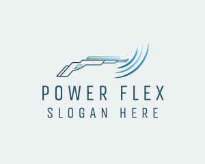 Blue Power Washer logo design