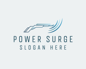 Blue Power Washer logo design