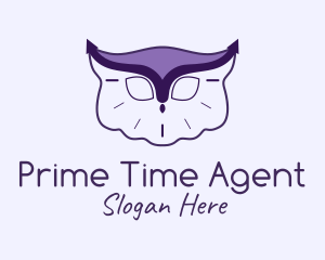 Owl Arrow Clock logo design