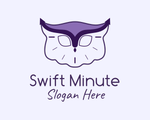 Owl Arrow Clock logo design