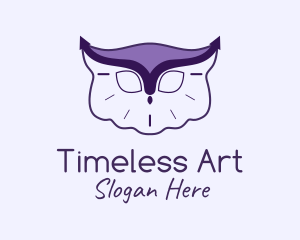 Owl Arrow Clock logo design