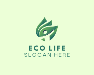 Eco Friendly Human Leaf logo design