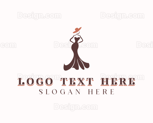 Woman Fashionista Gown Logo