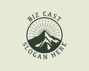 Hiking Mountain Peak Logo