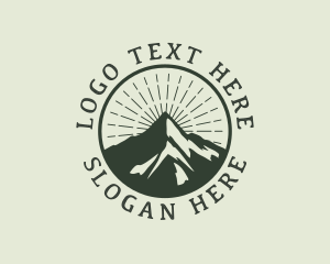 Hiking Mountain Peak Logo