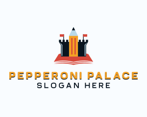 Pencil Castle Kindergarten logo design